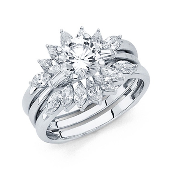Scaffold Marquise & 1.25-CT Round CZ Engagement